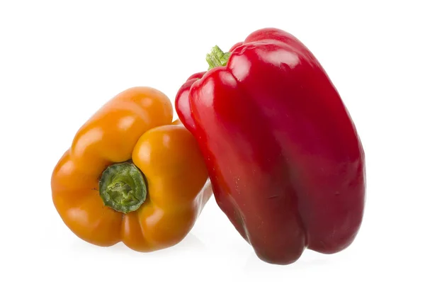 Colored Peppers Close White Background — Stock Photo, Image