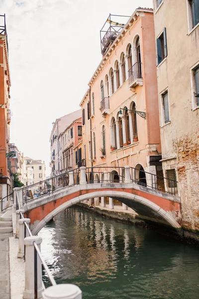 View Canal Old Houses Beautiful City Venice Italy — Stock Photo, Image