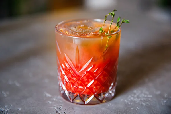 Fresh Bloody Margarita Cocktail Stands Restaurant — Stock Photo, Image