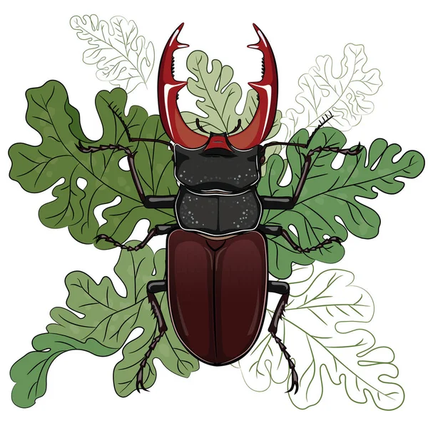 Bug Zöld Levelek — Stock Vector