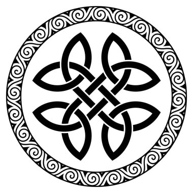 Antik yuvarlak Kelt, İskandinav Tasarımı. Kelt düğümü, mandala