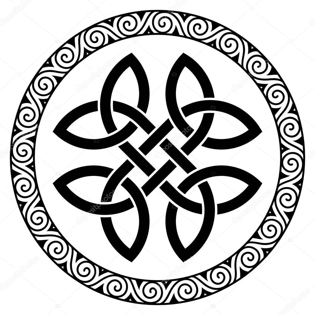 Ancient round Celtic, Scandinavian Design. Celtic knot, mandala