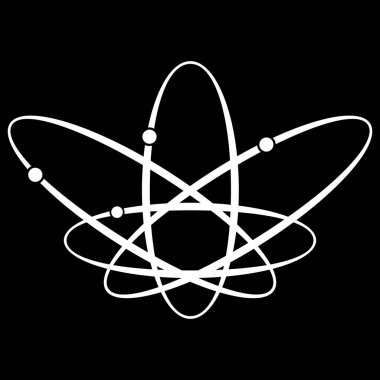 Elektronlu atom. Atomun şematik temsili, bilimsel tasarım