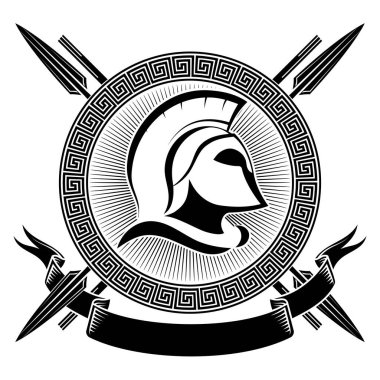 Antik Spartalı miğferi, Yunan süsü daha sert ve mızrakları