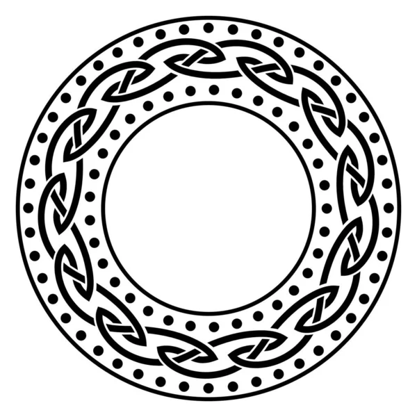 Illustrazione in stile celtico scandinavo. Modello intrecciato celtico, mandala — Vettoriale Stock