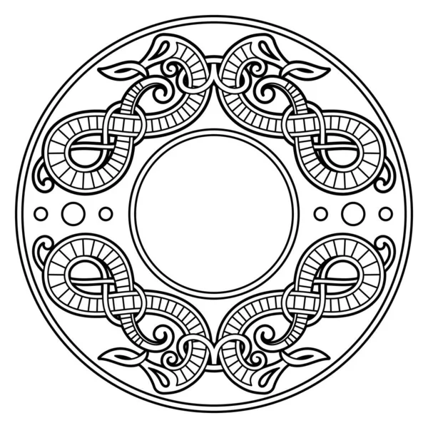 Design antico norreno. Draghi in antico stile scandinavo — Vettoriale Stock