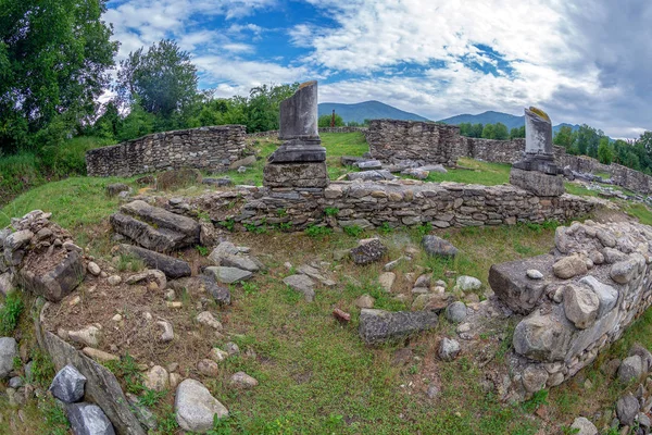 Ruinas Del Foro Romano Antigua Provincia Dacia Apulensis Sarmizegetusa Hateg — Foto de Stock