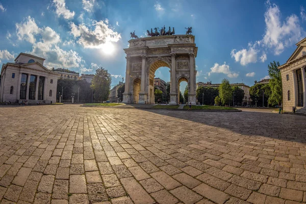 Milan Italie Juin 2018 Triumph Arc Arco Della Pace Dans — Photo