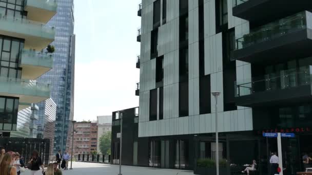 Milano Italia Giugno 2018 Ampia Veduta Dei Nuovi Edifici Architettura — Video Stock