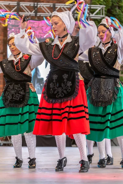 Romania Timisoara July 2017 Group Women Dancers Spain Traditional Costume — Stock Photo, Image