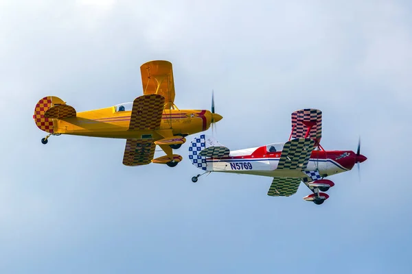 Timisoara Romania June 2018 Vintage Planes Doing Demonstrations One Air — Stock Photo, Image