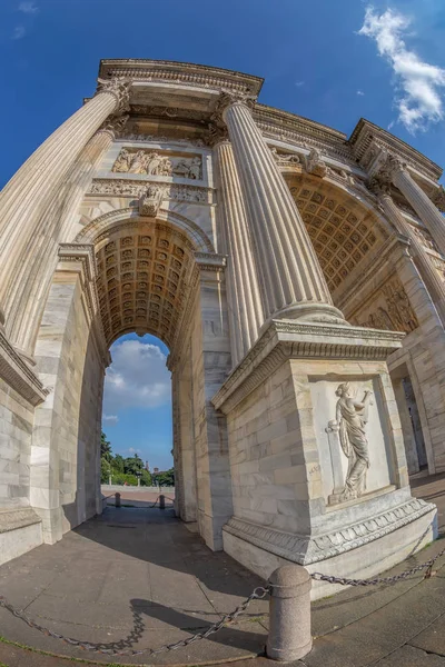 Milan Italië Juni 2018 Triumph Arc Arco Della Pace Sempione — Stockfoto