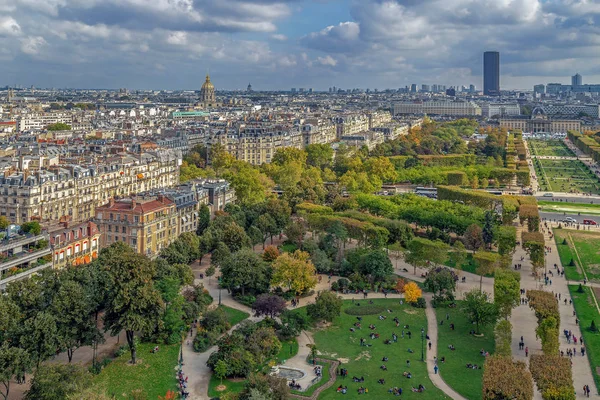 Paris France Octobre 2015 Vue Aérienne Depuis Tour Eiffel Avec — Photo