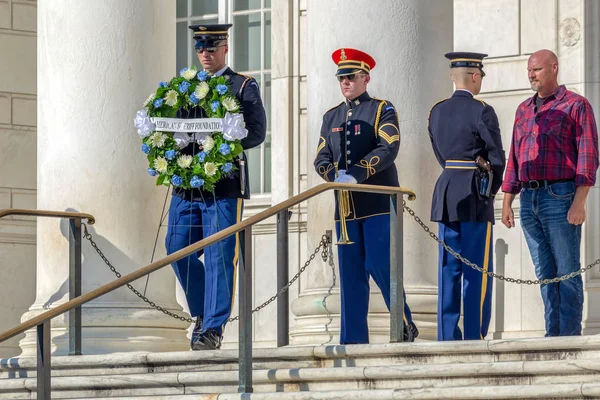 Arlington Washington Usa Settembre 2018 Cambio Della Guardia Presso Tomba — Foto Stock