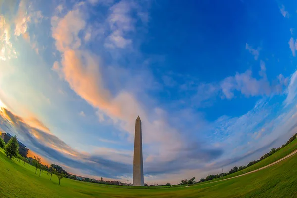 Washington Usa Washington Memorial Monument Sunrise Obelisk National Mall Built — Stock Photo, Image