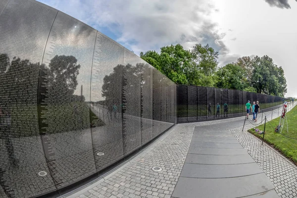 Washington Usa August 2018 Vietnam Veterans Memorial Honors Service Members — Stock Photo, Image