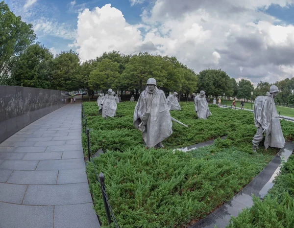 Вашингтон Округ Колумбия Сша Августа 2018 Года Мемориал Ветеранов Корейской — стоковое фото