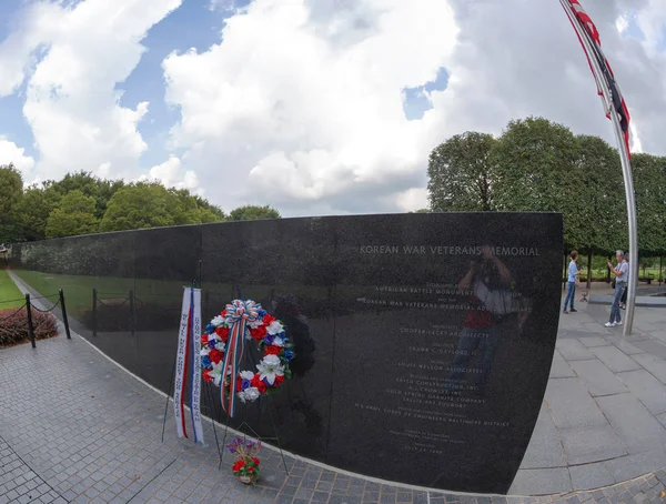 Washington Usa August 2018 Korean War Veterans Memorial Commemorates Those — Stock Photo, Image