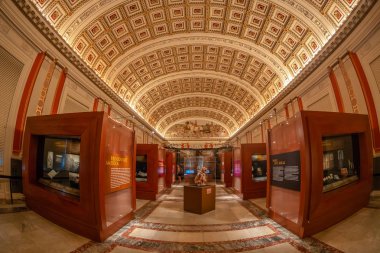 Washington Dc, Amerika Birleşik Devletleri - 4 Eylül 2018: İç in Kongre Kütüphanesi architectual ve dekoratif özellikleri ile Jefferson bina.