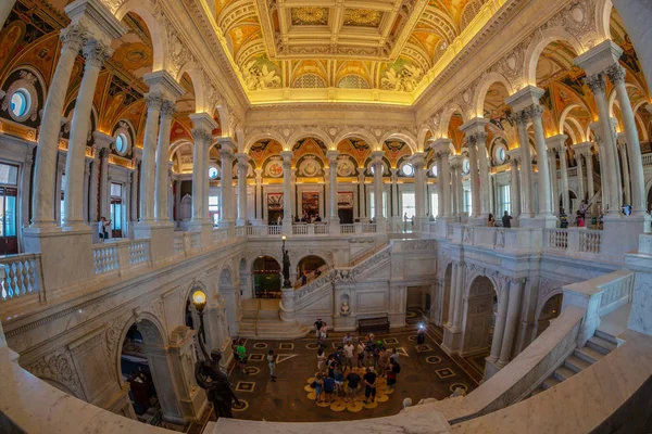 Washington Usa Septembre 2018 Intérieur Bibliothèque Congrès Dans Grand Hall — Photo