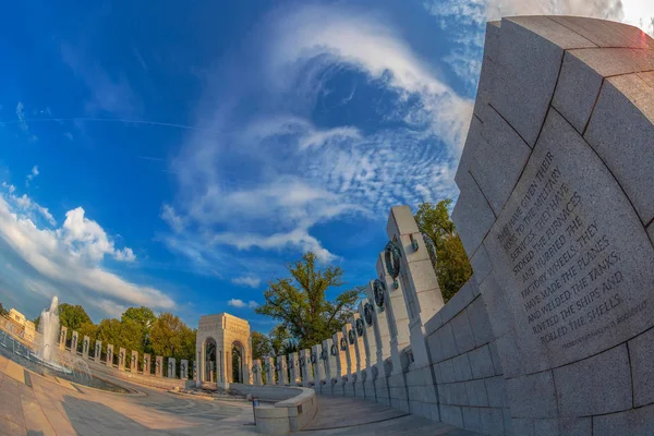 Washington Amerika Birleşik Devletleri Ağustos 2018 Dünya Savaşı Anıtı Arka — Stok fotoğraf