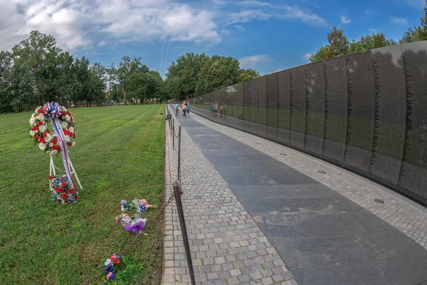Washington Usa Agosto 2018 Vietnam Veterans Memorial Che Onora Membri — Foto Stock