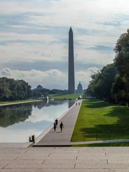 Washington Usa August 2018 View Washington Monument Lincoln Memorial Morning — Stock Photo, Image