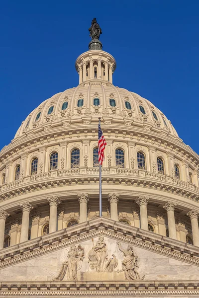 Capitolium Washington Ben Ülés Helyszínére Kongresszus Jogalkotó Szövetségi Kormány Székhelye — Stock Fotó