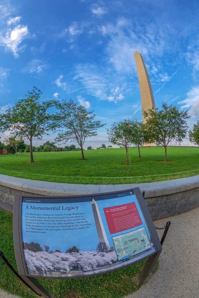 Washington Usa August 2018 Washington Memorial Monument Ein Obelisk Auf — Stockfoto