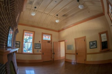 Harpers Ferry, Batı Virginia, ABD-Eylül 3, 2018: Eski kadın bekleme odasında Tren İstasyonu, Ayrıca bugün hala işlevsel 1894'te E. Francis Baldwin mimar tarafından tasarlanan.