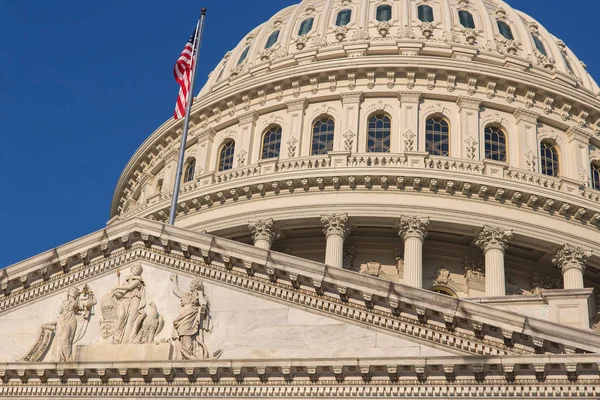 Capitolium Washington Ben Ülés Helyszínére Kongresszus Jogalkotó Szövetségi Kormány Székhelye — Stock Fotó