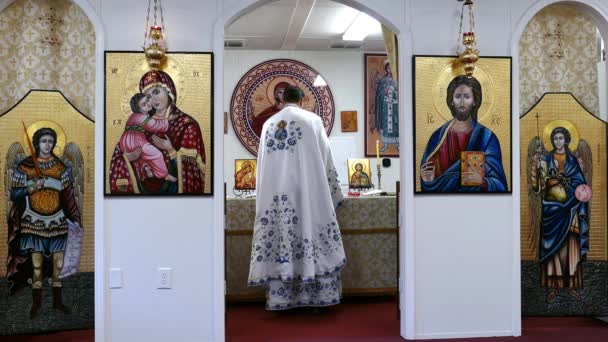 Potomac Maryland Amerika Birleşik Devletleri Eylül 2018 Sunak Romanya Ortodoks — Stok video