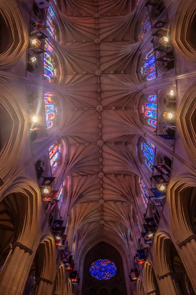 Washington Eua Setembro 2018 Interior Catedral Nacional Conhecida Como Igreja — Fotografia de Stock