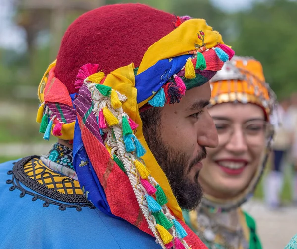 Timisoara Rumania Julio 2018 Bailarines Turcos Traje Tradicional Presentes Festival —  Fotos de Stock