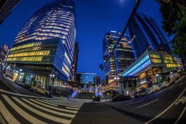 Rosslyn, Washington Dc, Amerika Birleşik Devletleri - 6 Eylül 2018: Gün ışığına Rosslyn gökdelenler manzaraya. Rosslyn iş geliştirme Washington DC'ye bağlı bir ilçedir.