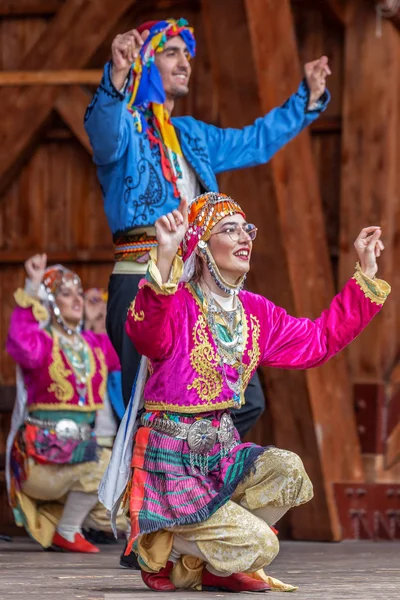 Rumänien Timisoara Juli 2018 Dansare Från Turkiet Traditionell Dräkt Närvarande — Stockfoto