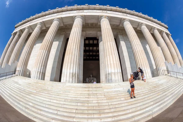 Washington Usa August 2018 Large Angle View Abraham Lincoln Memorial — Stock Photo, Image