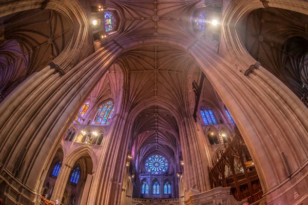 Washington Usa Settembre 2018 Interno Della Cattedrale Nazionale Conosciuta Come — Foto Stock