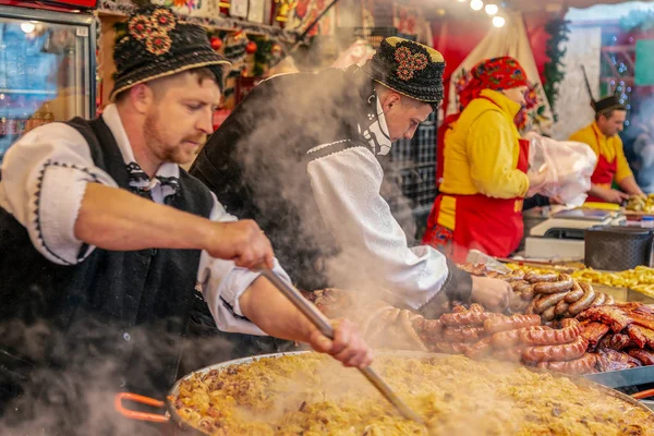 Timişoara Romania December 2018 Aspekter Från Den Gata Julmarknad Med — Stockfoto