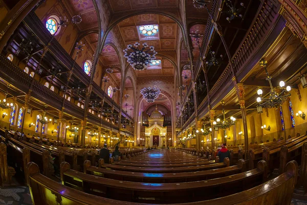 Budapest Ungheria Dicembre 2018 Interno Della Grande Sinagoga Dohany Street — Foto Stock
