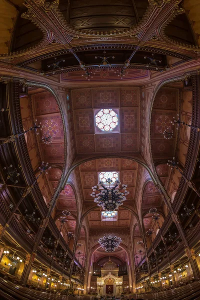 Budapest Hongrie Décembre 2018 Intérieur Grande Synagogue Dohany Street Grande — Photo