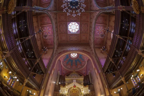 Budapest Hungría Diciembre 2018 Interior Gran Sinagoga Dohany Street Sinagoga — Foto de Stock