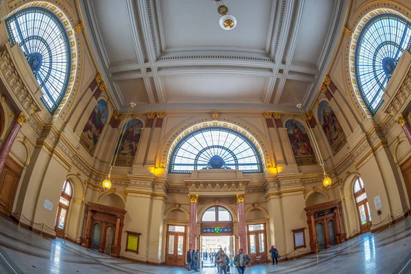 Budapest Hungary December 2018 Interior Budapest Keleti Railway Station Budapest — стоковое фото