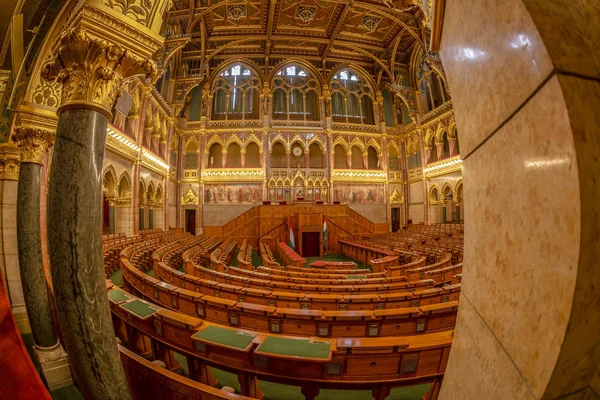 Budapest Hungría Diciembre 2018 Interior Del Parlamento Húngaro Sede Asamblea — Foto de Stock