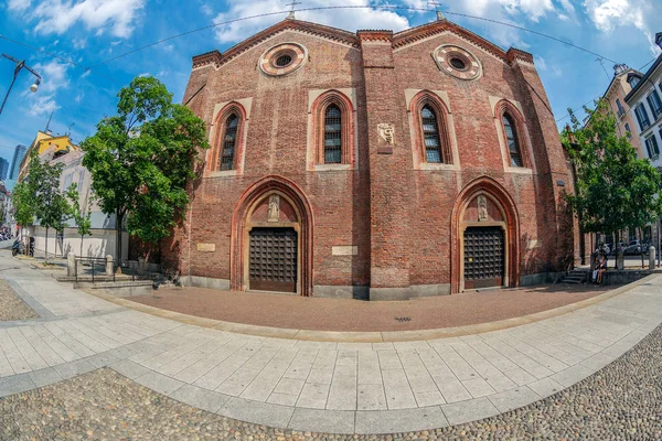 Milão Itália Junho 2018 Igreja Católica Velha Perto Distrito Porta — Fotografia de Stock