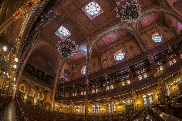 Budapest Hungría Diciembre 2018 Interior Gran Sinagoga Dohany Street Sinagoga — Foto de Stock