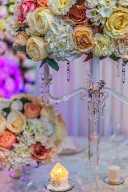 düğün yemeği için özel düzenleme.