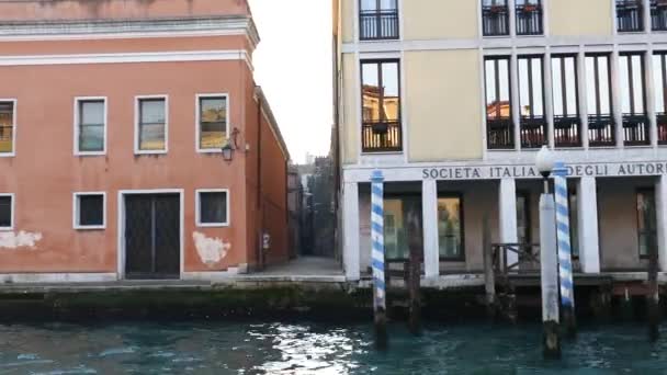Венецианские Лагуны Италия Января 2016 Посмотреть Венецианские Улицы Одной Поездки — стоковое видео