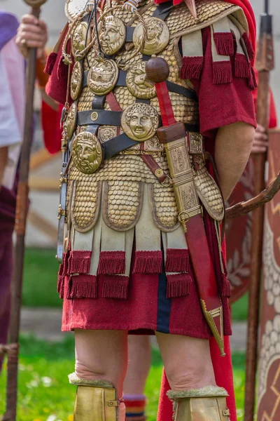 Detail Ancient Costume Roman Soldier — Stock Photo, Image