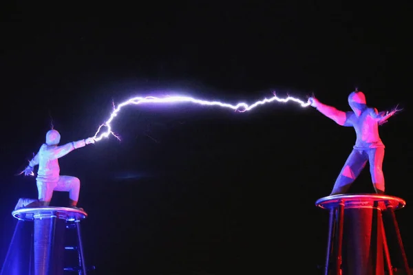 Elektryczne show, cewki Tesla Electric — Zdjęcie stockowe